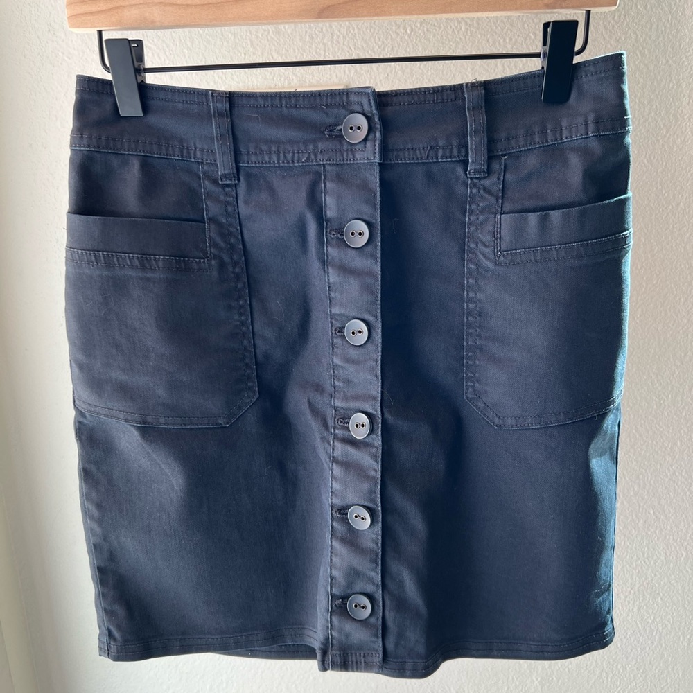 Prana navy blue pencil skirt